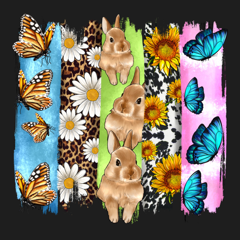 Easter Bunny Butterfly Daisy And Sunflower With Cowhide And  Leopard B Classic Tee by Artiststas | Teevron