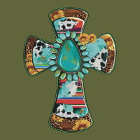 Cross With Leopard Sunflower Gemstone Serape Cowhide Classic Tee | Teevron