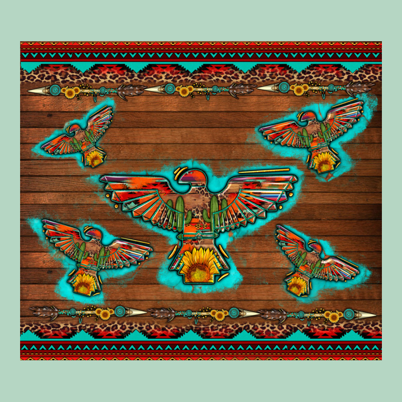 Western Thunderbird And Arrow With Aztec Leopard Classic Tee by Artiststas | Teevron