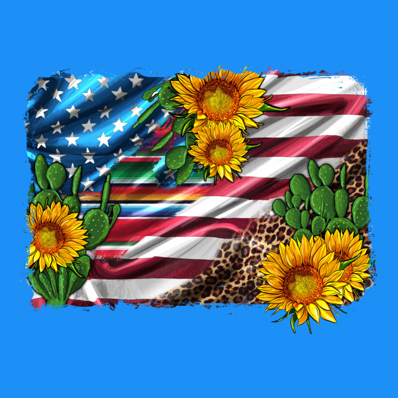 Usa Flag And Sunflower Serape Leopard And Cactus Classic Tee by Artiststas | Teevron