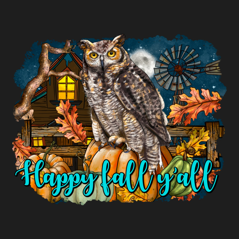 Happy Fall Y'all Owl Classic Tee by LillyAllenDesigns | Teevron