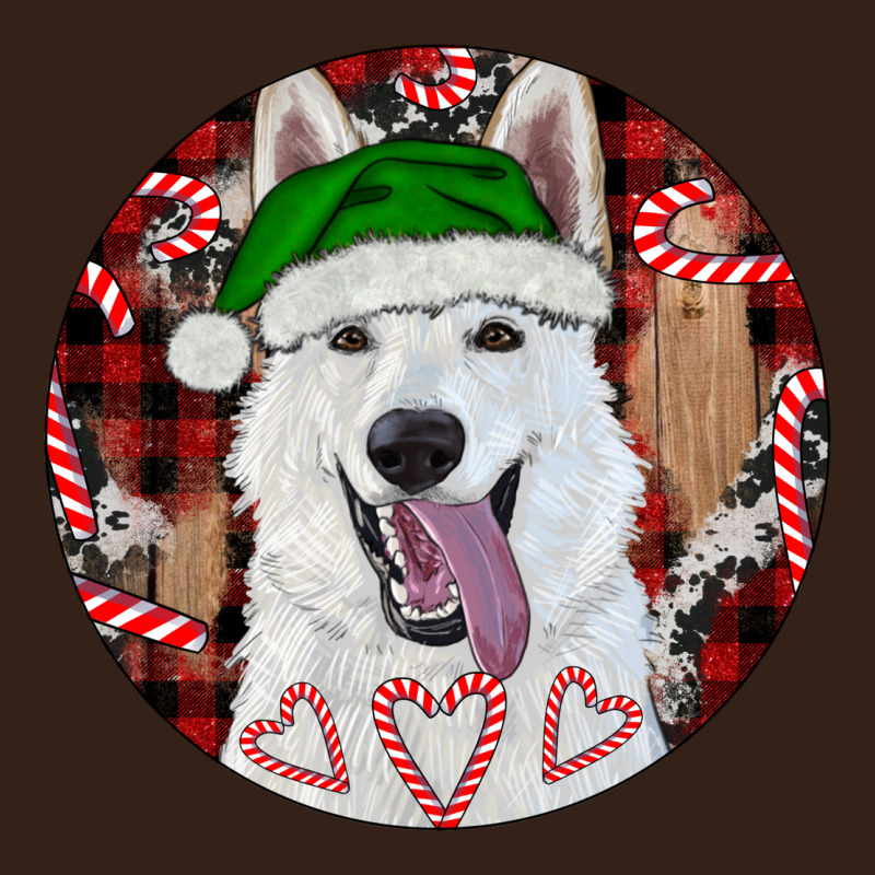 Christmas White Shepherd With Buffalo Plaid Heavy Core Tee by RanaPortraitStore | Teevron