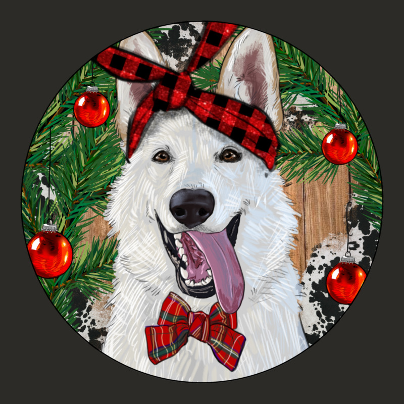 Christmas White Shepherd With Cowhide Heavy Core Tee by RanaPortraitStore | Teevron