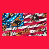 Usa Flag And Leopard With Wood License Plate Classic Tee | Teevron