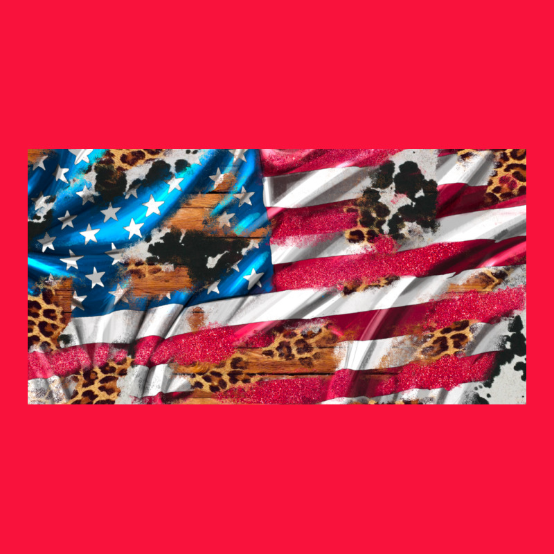 Usa Flag And Leopard With Wood License Plate Classic Tee by Artiststas | Teevron