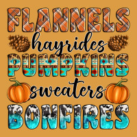Flannels Hayrides Pumpkins Sweaters Bonfires Urban Heavy Tee | Teevron