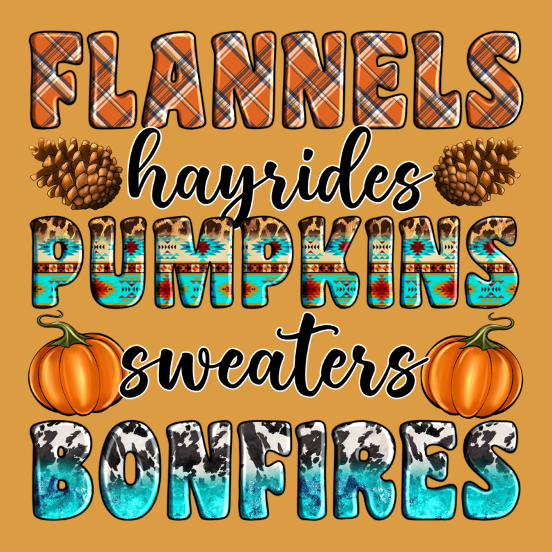 Flannels Hayrides Pumpkins Sweaters Bonfires Urban Heavy Tee by Artiststas | Teevron