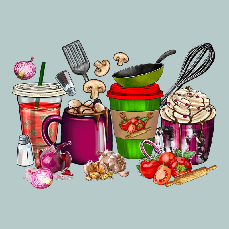 Lunch Lady Coffee Cups Heavy Core Tee by texasbilliewilder | Teevron