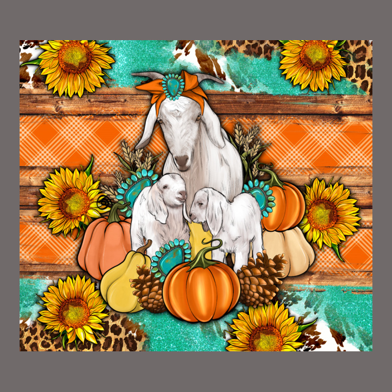 Goat Family Fall Pumpkins Gemstone Urban Heavy Tee by Artiststas | Teevron