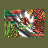 Mexico Flag Sunflowers Roses And Cactus With Serape Aztec And Leopard Classic Tee | Teevron