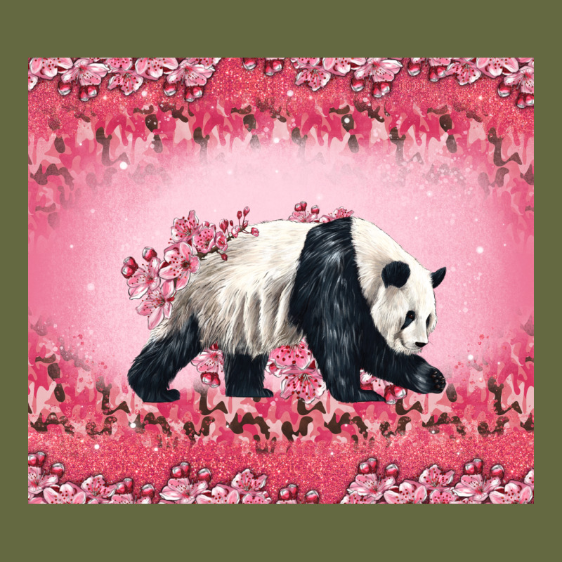 Panda With Sakura Blooms Long Sleeve Tee by LillyAllenDesigns | Teevron
