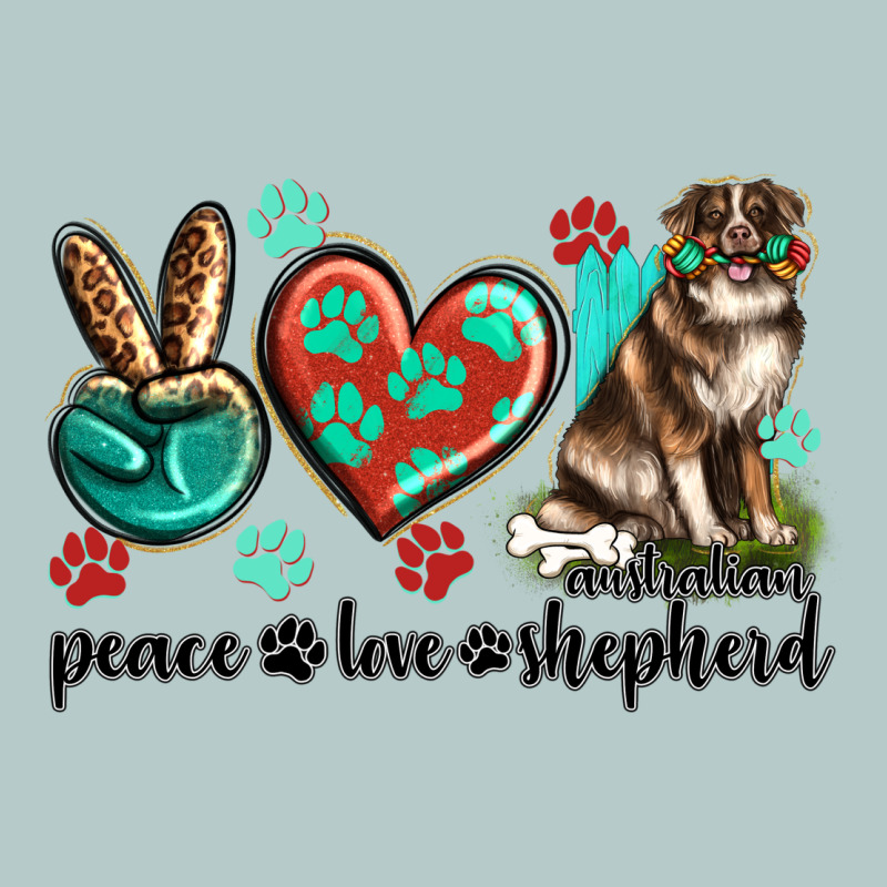 Peace Love Australian Shepherd Heavy Core Tee by texasbilliewilder | Teevron