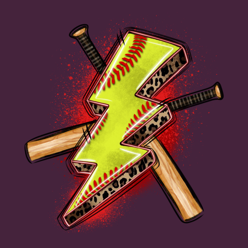 Softball Lightning Bolt Premium Tee by Zillion Design Studio | Teevron