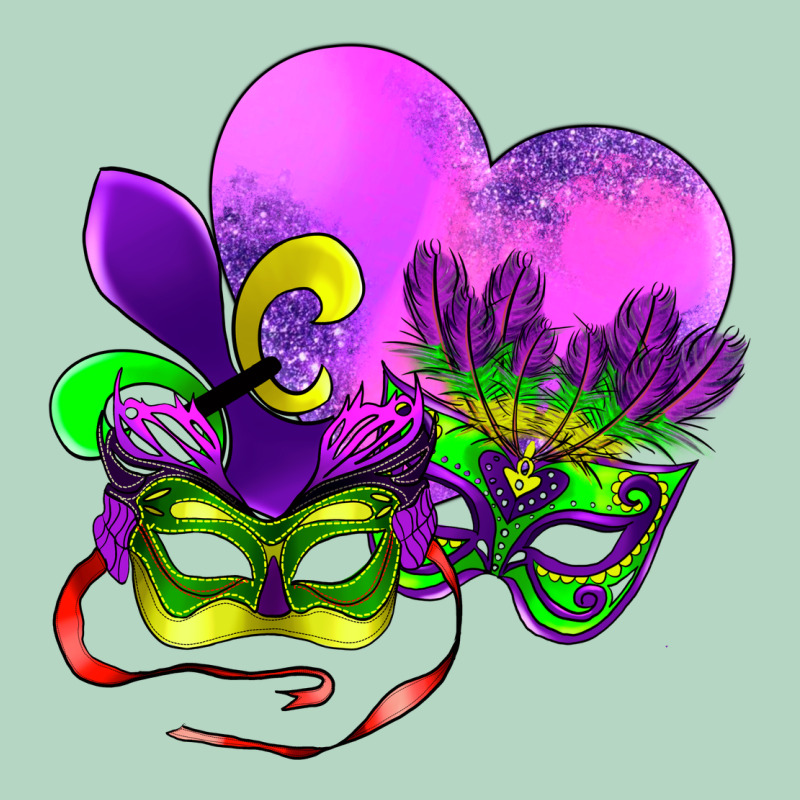 Mardi Gras Heart And Mask Classic Tee by AdoDesignShop | Teevron