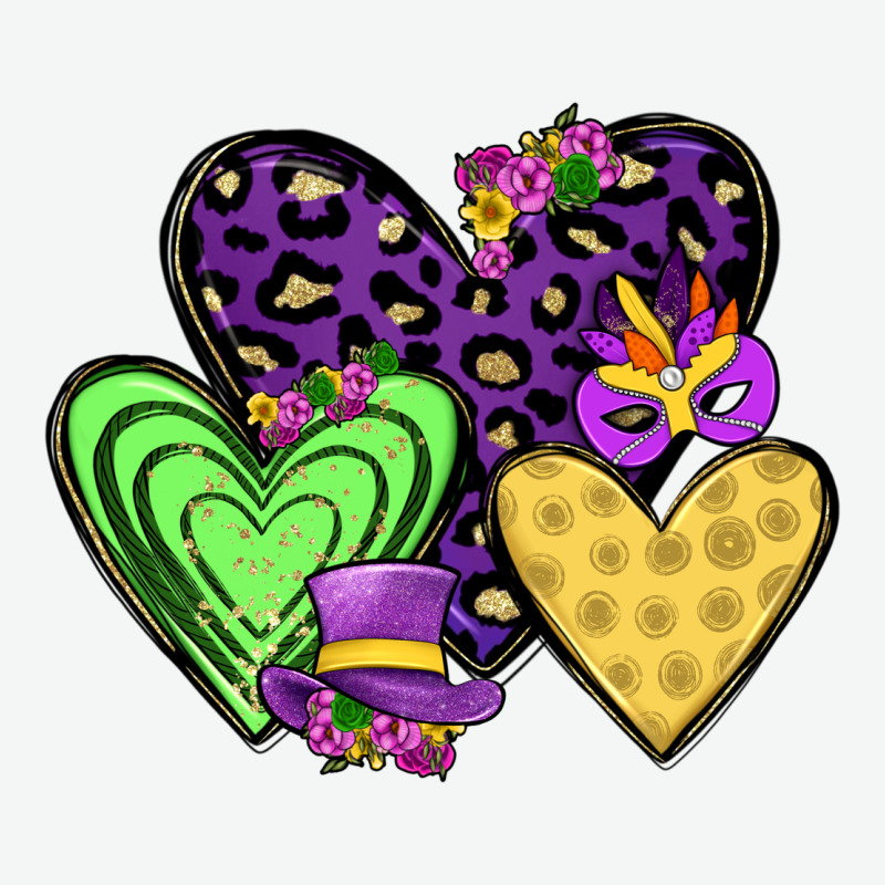 Hearts Mardi Gras Urban Heavy Tee by JahusDesignShop | Teevron