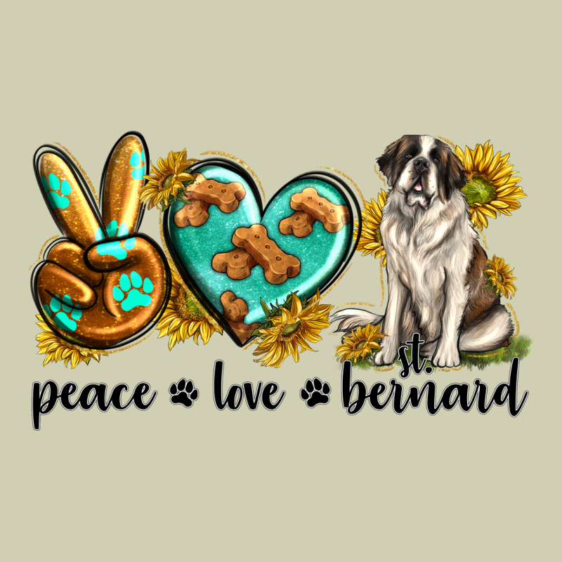 Peace Love St. Bernard Heavy Core Tee by texasbilliewilder | Teevron