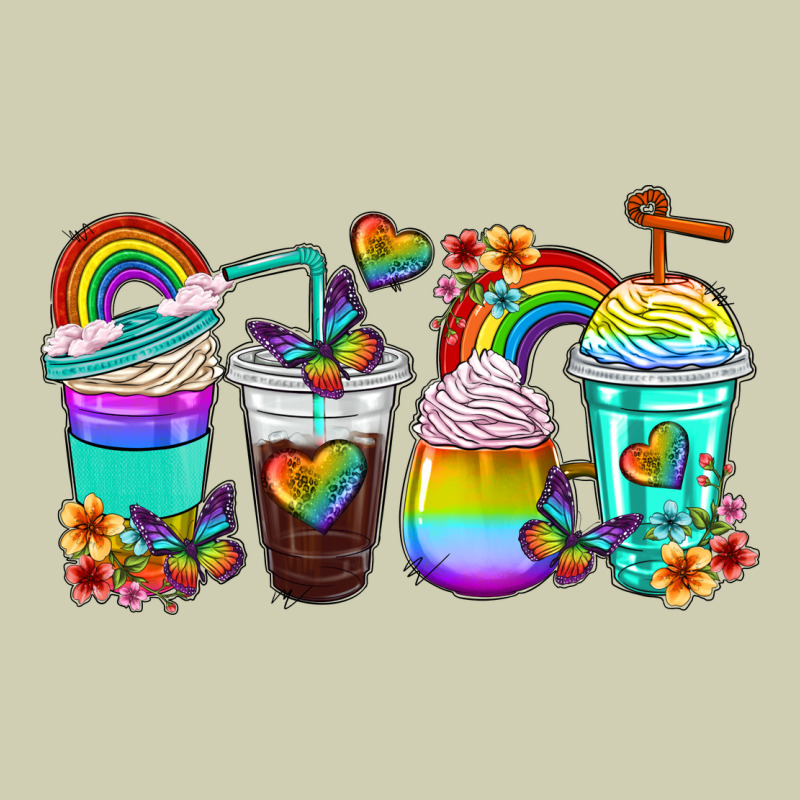 Rainbow Coffee Cups Heavy Core Tee by texasbilliewilder | Teevron