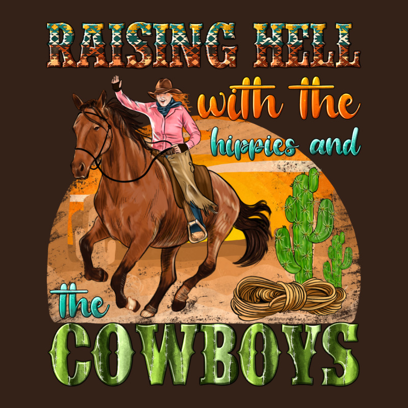 Raising Hell With The Hippies And The Cowboys Heavy Core Tee by texasbilliewilder | Teevron