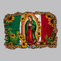 Our Lady Of Guadalupe Mexican Flag Background Long Sleeve Tee | Teevron