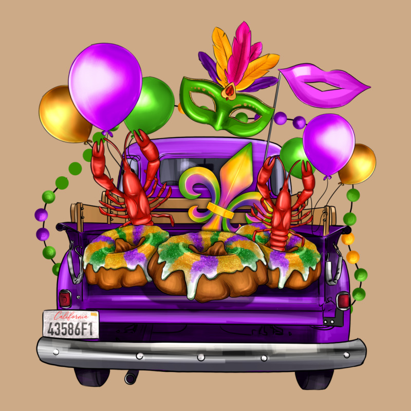 Mardi Gras Farm Truck Vintage Hoodie by FaDigitalArtStudio | Teevron