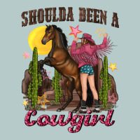 Shoulda Been A Cowgirl Bucking Horse Heavy Core Tee | Teevron