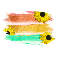 Colored Triple Sunflower Brush Strokes | Teevron