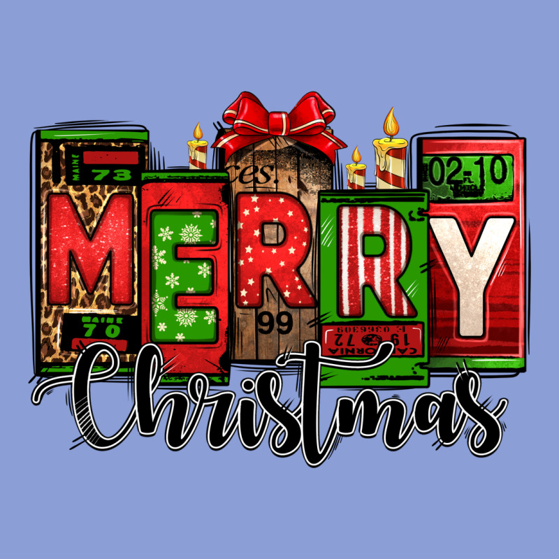 Merry Christmas License Plate Letters Long Sleeve Tee by Jasminsmagicworld | Teevron
