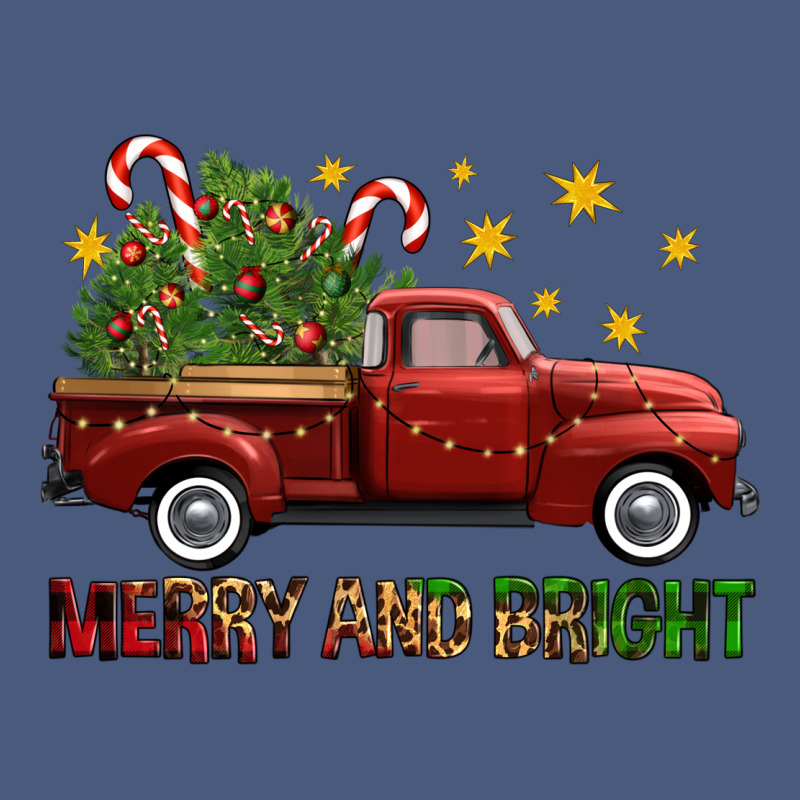 Merry And Bright Christmas Trees Truck Vintage Hoodie by FaDigitalArtStudio | Teevron