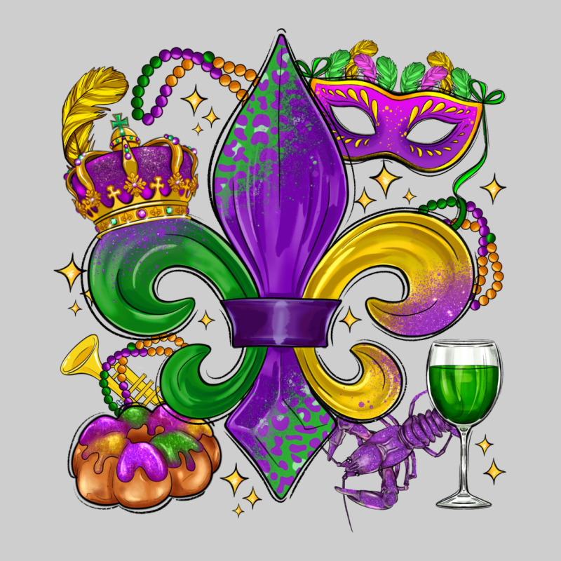 Mardi Gras Fleur De Lis Premium Sweatshirt by LillyAllenDesigns | Teevron