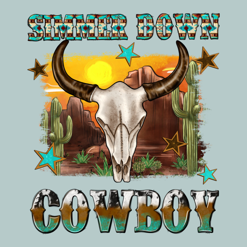 Simmer Down Cowboy Heavy Core Tee by texasbilliewilder | Teevron