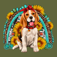 Beagle Turquoise And Sunflowers Rainbow Classic Tee | Teevron