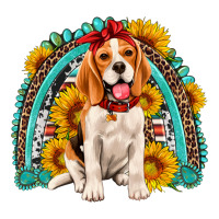 beagle turquoise and sunflowers rainbow | Teevron