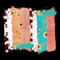 Western Cowhide Sunflower Jute Glitter Farm Life Brush Stroke Heavyweight Sweatshirt | Teevron