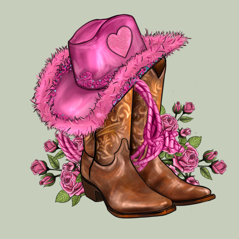 Valentines Day Boots Cowgirl Hat And Roses Classic Tee by AdoDesignShop | Teevron