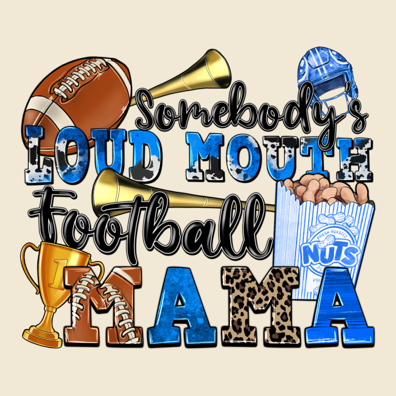 Somebody's Loud Mouth Football Mama Premium Tee by Zillion Design Studio | Teevron