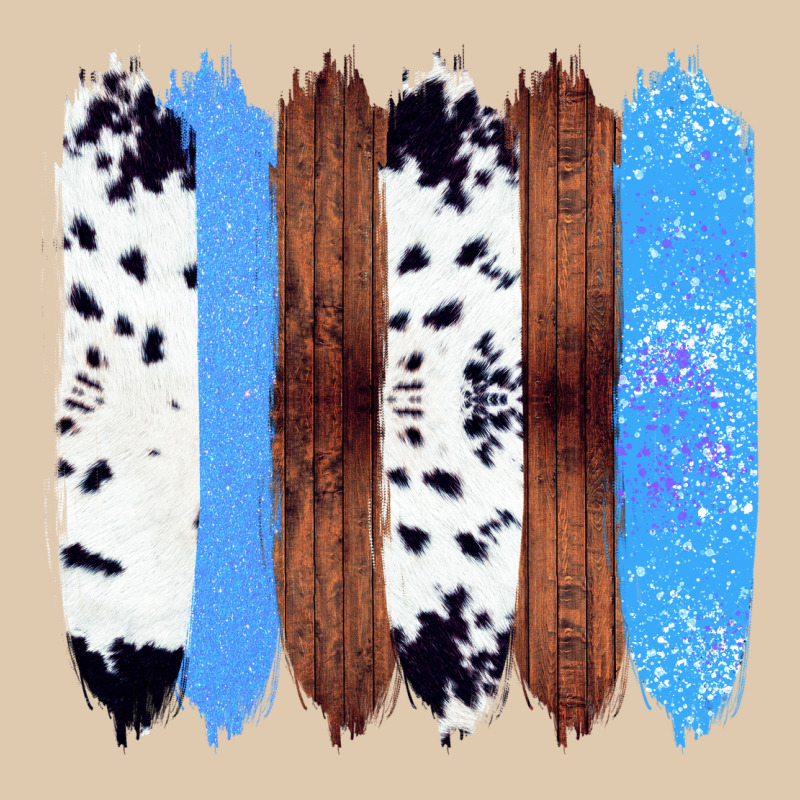 Western Farm Life Cowhide Wood Blue Glitter Brush Stroke Heavyweight Sweatshirt by Bettercallsaul | Teevron