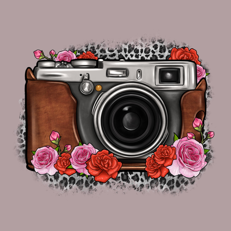 Rose Grey Leopard Vintage Camera Vintage Hoodie by FaDigitalArtStudio | Teevron