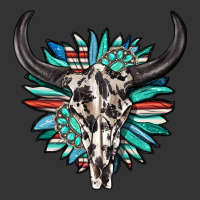 western bull skull with sunflower and gemstone | Teevron