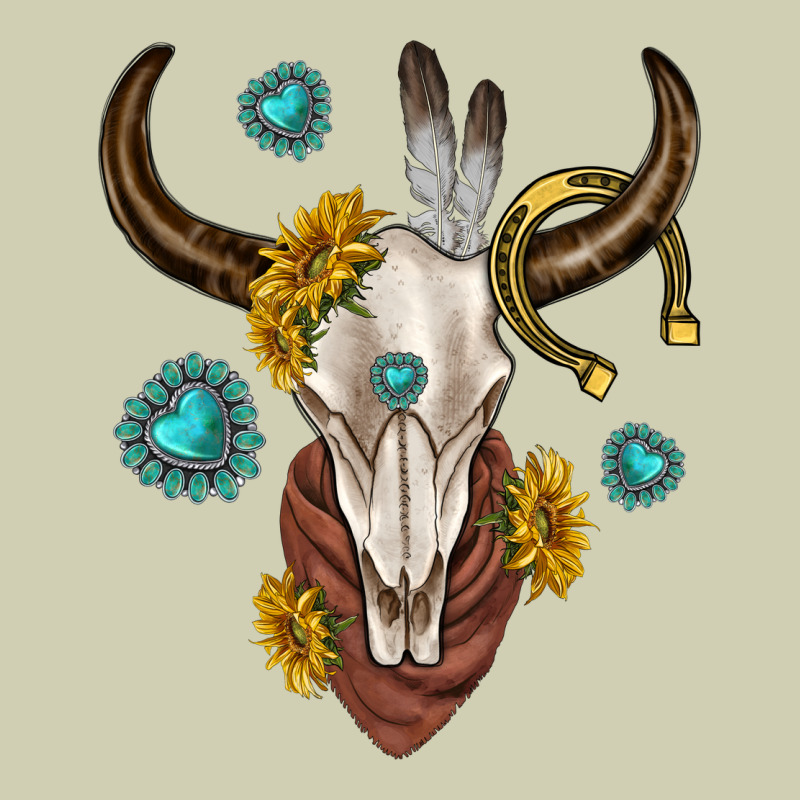Western Cow Skull Heavy Core Tee by texasbilliewilder | Teevron