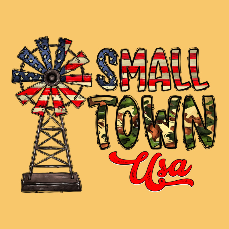 Small Town Usa Vintage Hoodie by CowhideDigitalArt | Teevron