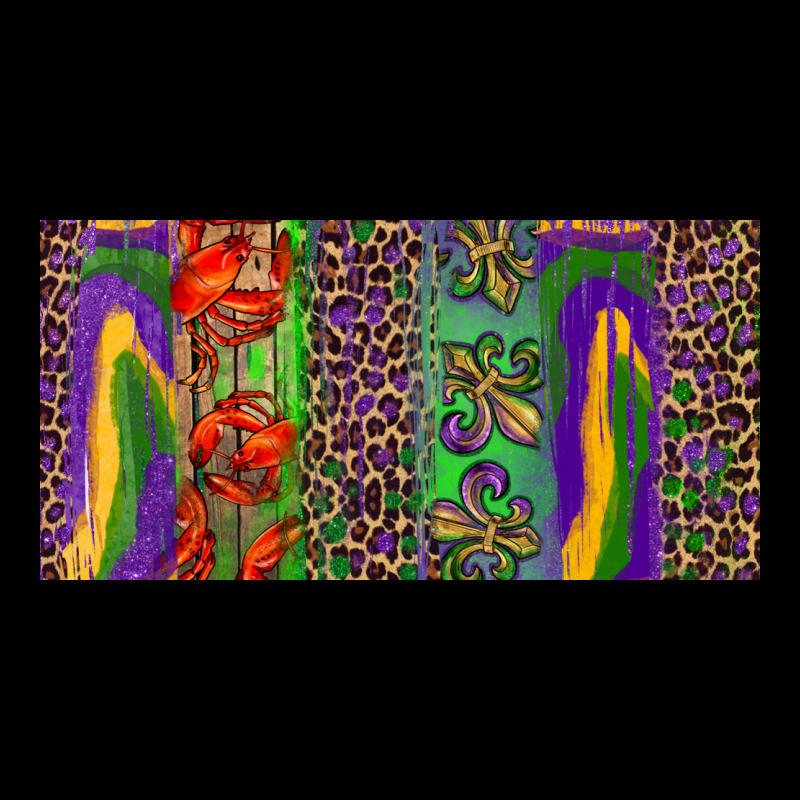 Mardi Gras Brushstrokes Crawfish Fleur De Lis Premium Tee by RanaPortraitStore | Teevron