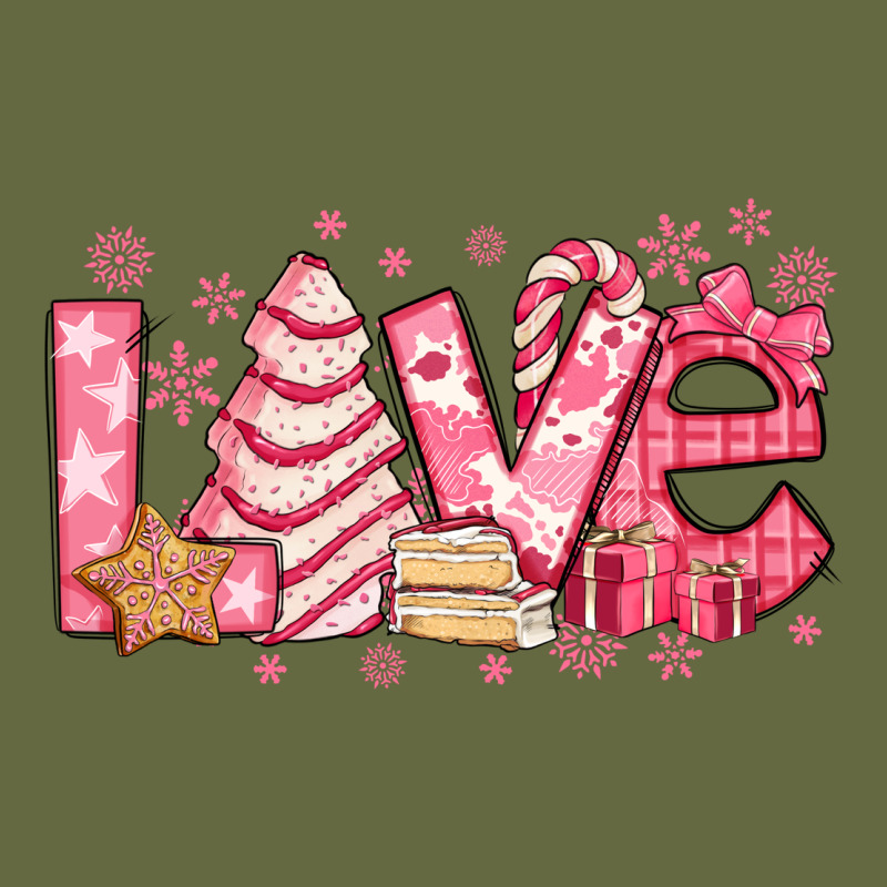 Love Pink Christmas Tree Cake Long Sleeve Tee by Jasminsmagicworld | Teevron