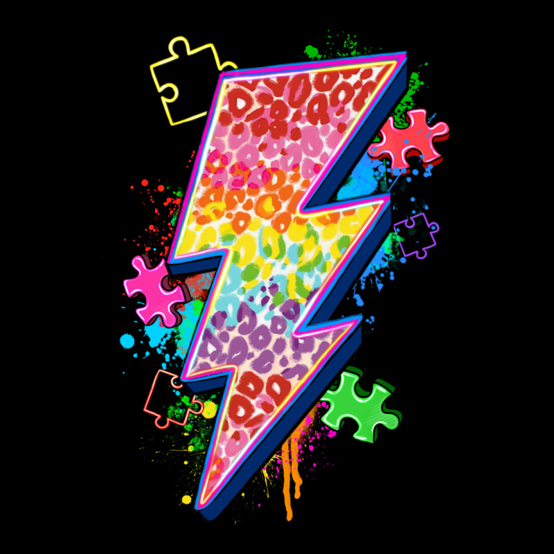 Lightning Bolt Autism Heavy Core Tee by Zillion Design Studio | Teevron