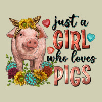 Western Just Girl Who Loves Pigs Heavy Core Tee | Teevron