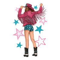 western pink with stars and cowgirl | Teevron