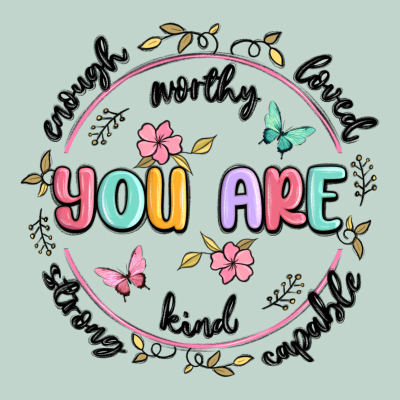 You Are Enough Zipper Hoodie by MaliasSmallBusiness | Teevron