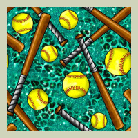 Softball Bat With Leopard And Glitter Seamless Pattern Heavyweight Hoodie | Teevron