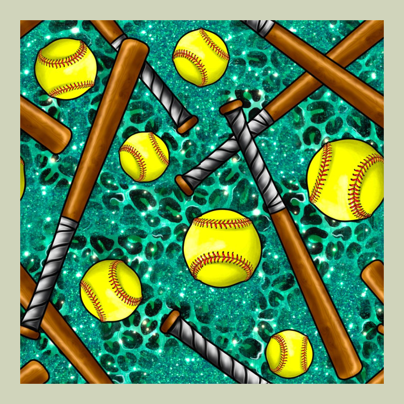 Softball Bat With Leopard And Glitter Seamless Pattern Heavyweight Hoodie by BundleAndBundleShop | Teevron