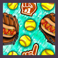 Softball Glove And Hotdog Seamless Pattern Heavyweight Hoodie | Teevron