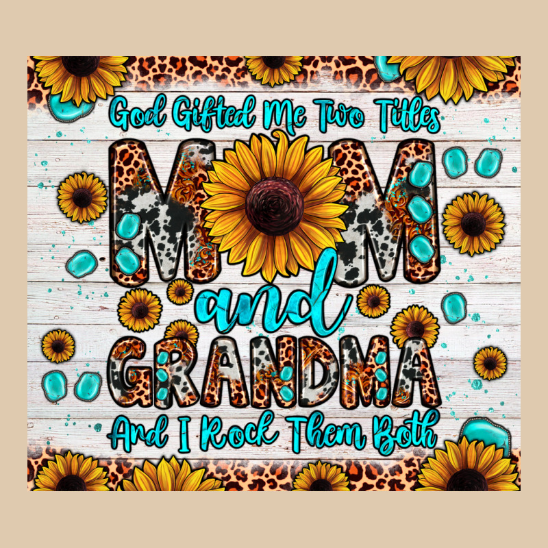 God Gifted Me Two Titles Mom And Grandma And I Rock Them Both Heavyweight Sweatshirt by JahusDesignShop | Teevron